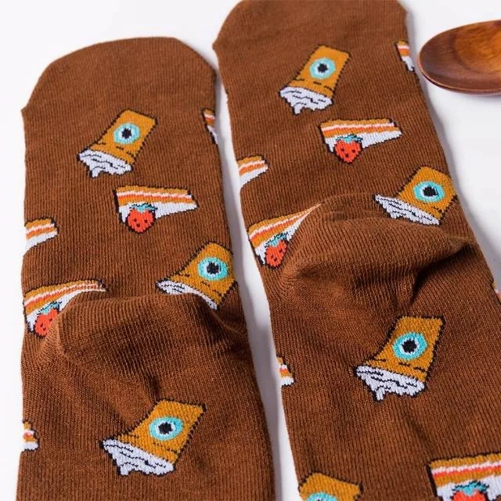 Brown Patterned Women's Socks